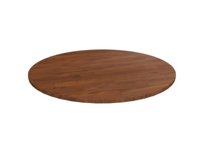 KGFHERENB Tischplatte Rund Ø70 cm Eiche Massivholz Dunkelbraun Dunkel lasierte Ersatzplatte aus Eichenholz für Beistelltische im Esszimmer, Café oder Hotel.