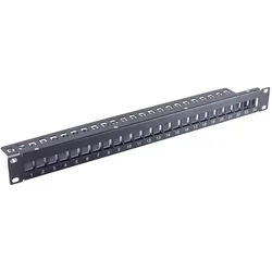 Helos Patch Panel Rack montierbar, Server Zubehör, Schwarz