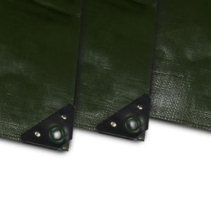 NOOR Abdeckplane Super, grün, 200g/m², UV-beständig, wasserdicht, 6 x 10m