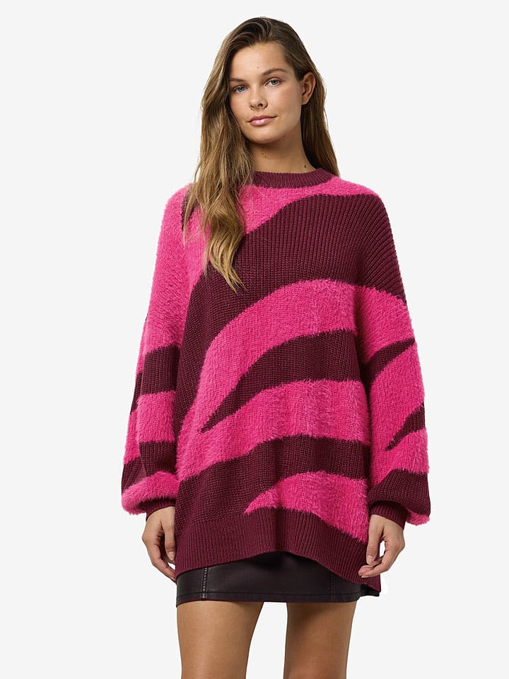Noisy may Pullover "Bilar" in Bordeaux/ Pink - M