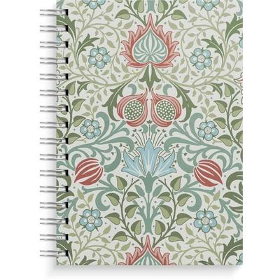 Burde Notizbuch A5 blue/green flowers, Notizbuch von , Burde Publishing AB