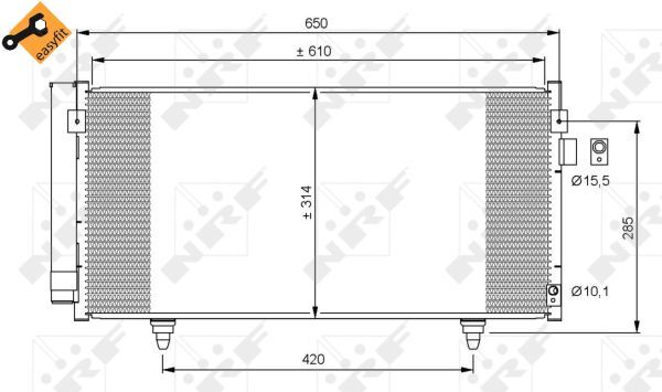 Nrf Kondensator, Klimaanlage Easy Fit 35855 Für Subaru