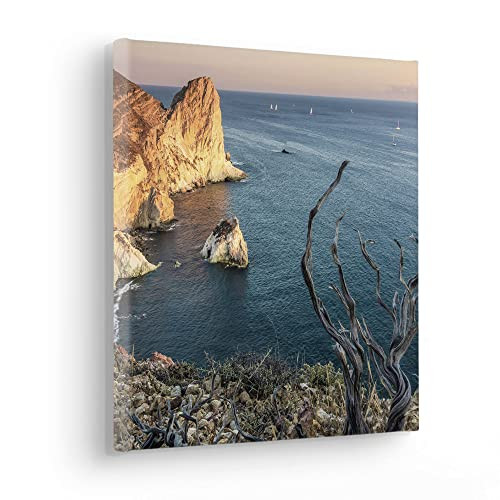 Komar Keilrahmenbild Steep Cove Landschap Canvas in Goud en Multicolour B: 30 cm, D: 30 cm