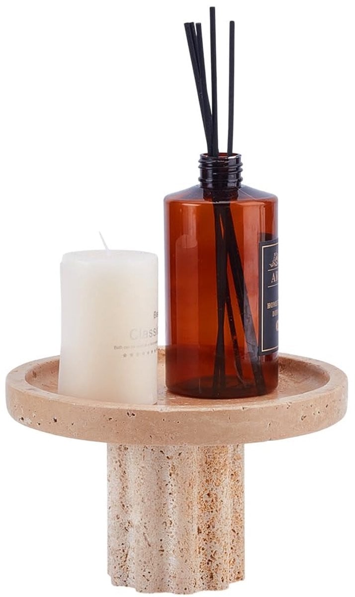 Dailygoods Natuurlijke Travertijn Dienblad - Decoratieve Organizer voor Sieraden
