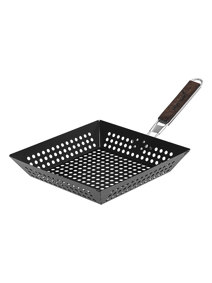 Mustang. Grill-Wok-Pfanne in Schwarz - (L)30 x (B)30 cm - onesize