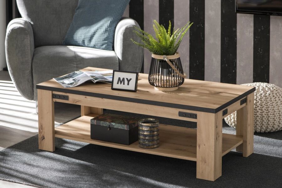 BellaHome TAVOLINO 120X60 MOD. BILBAO QUERCIA SC.