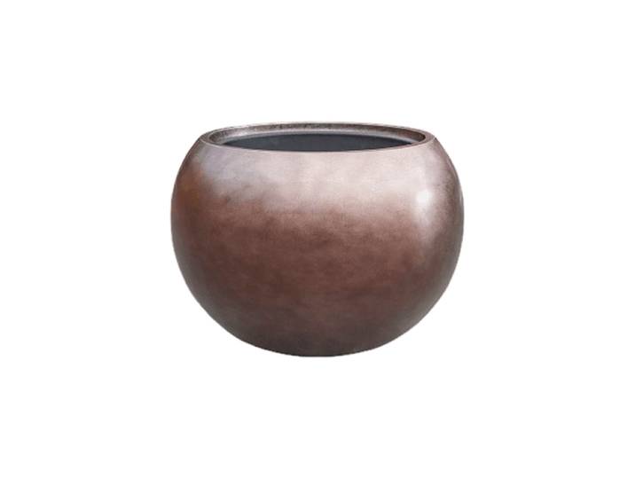 Grosser Blumentopf „Metallic Globe“, verschiedene Grössen Coffee Matt Baq Design
