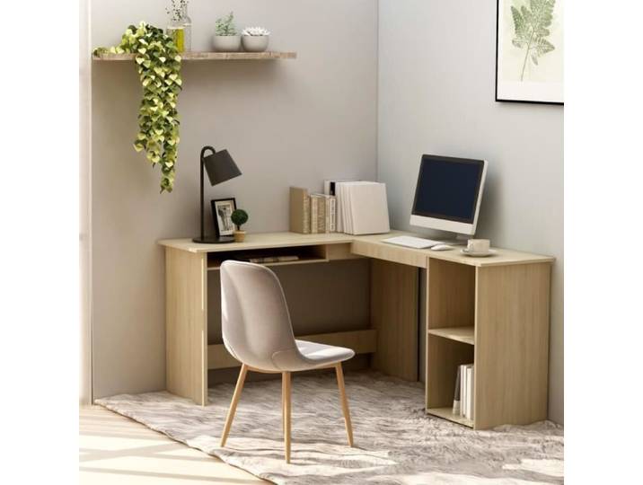 & jolie1614Bon Bureau d'angle forme de L - Bureau Informatique Contemporain décor - Table d'ordinateur Table de Bureau Chambre Multi