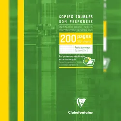 Clairefontaine 5x Klausurbogen, Schachtel mit 100 Blatt, ungelocht, DIN A4, 90g, kariert - 5722C