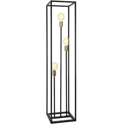 Helloshop26 - Schwarze Metall-Stehlampe mit E27-Fassung 140 cm