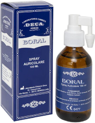 DECA LABORATORIO CHIMICO Srl Deca - Boral Spray Auricolare 100 ml per Igiene e Pulizia dell'Orecchio