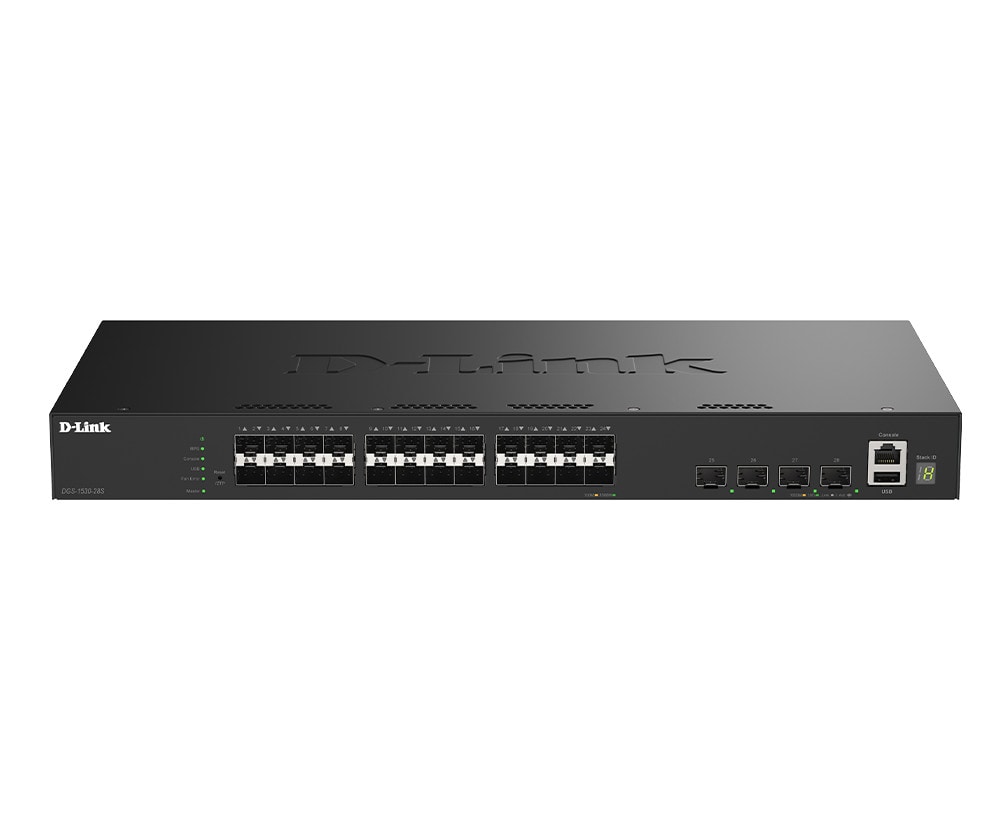 D-Link DGS-1530-28S/E Smart Managed 28-Port-Stackable-Gigabit-Switch