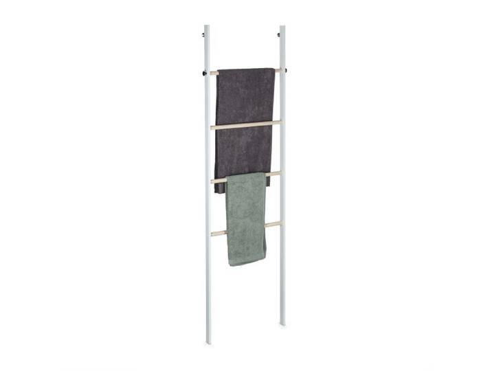 Relaxdays Porte-serviettes échelle bois et métal