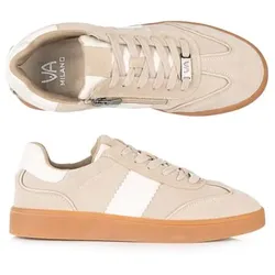 VIA MILANO Damen-Sneaker echt Leder Material-Mix Wechselfußbett