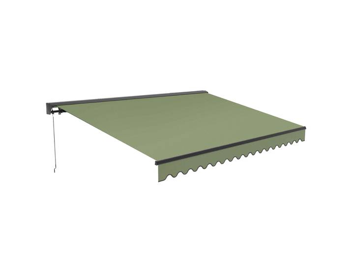 Oviala - Store banne manuel avec coffre semi-intégral 2,50x2 m