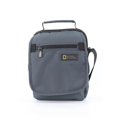 Schultertasche NATIONAL GEOGRAPHIC "Mutation", Damen, Gr. B/H/T: 11,5cm x 24cm x 19cm, grau, Kunstfaser, unifarben, Taschen Schultertasche, aus recyceltem Polyester