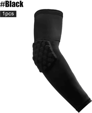 Inspire Curations Honeycomb Padded Arm Sleeve With Elbow Protection For Sports And Training black 1pcs xs
