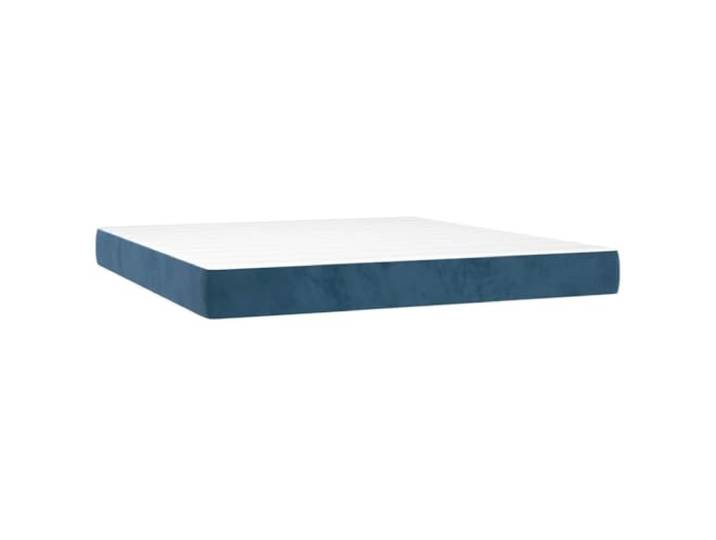 TUERYAFEK Taschenfederkernmatratze Mittel Dunkelblau 160x210x20 cm Samt Stoßdämpfender Schaumstoff, Geräuschdämpfung, Mittelharte Unterstützung, Ideal für Rucken- und Bauchschlafer