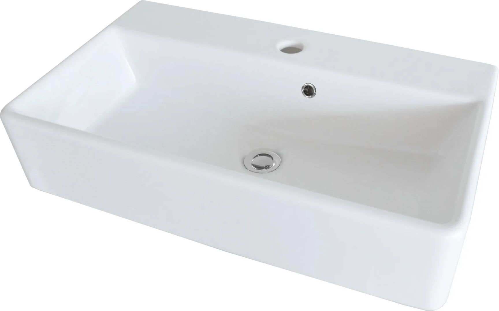 FACKELMANN Waschbecken 60 cm breit, Weiß, Keramik