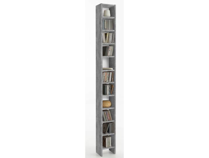 Standregal FMD Hallo 2 , grau (betonfarben), B:19,5cm H:185cm T:16,3cm, Holzwerkstoff, Regale, Standregal