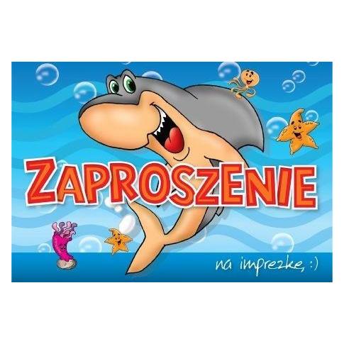 Kukartka Einladung ZZ-035 Hai-Party (5 Stk.) (5 Stk.) (53666989)