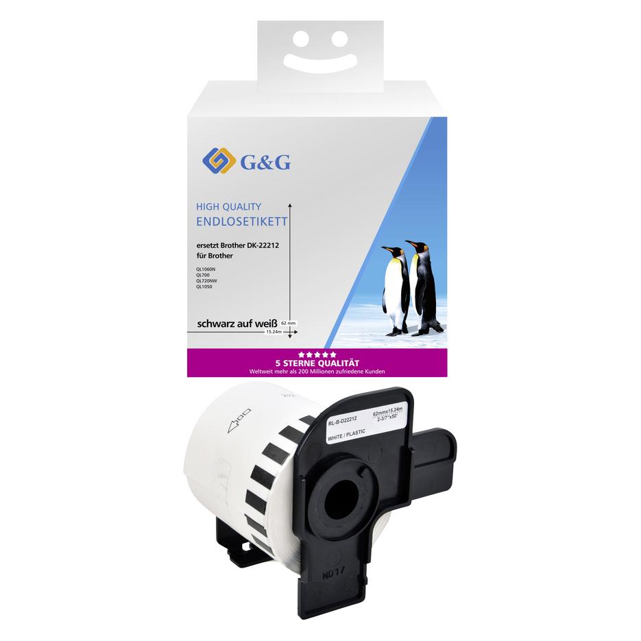 G&G Endlos-Etiketten-Band 62 mm x 15.24 m 1 St. ET-B-G-22212 Adress-Etiketten (ET-B-G-22212)