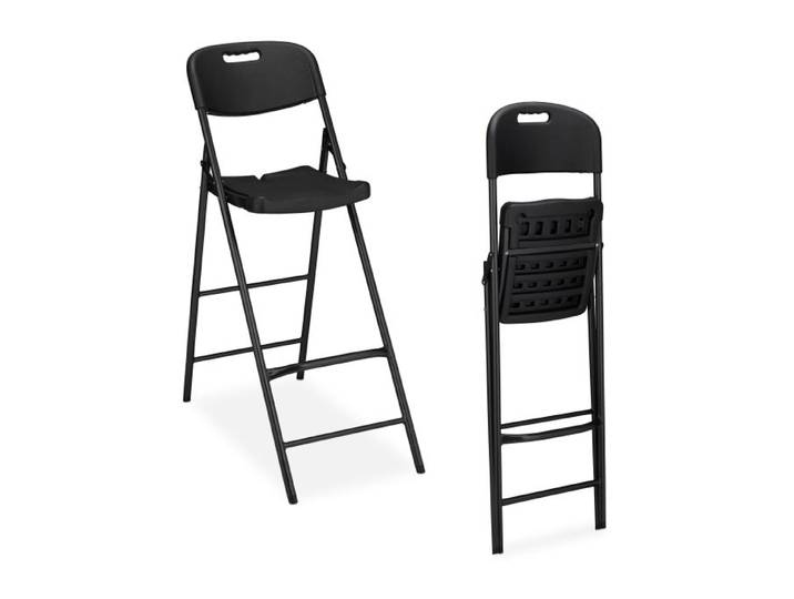Relaxdays Lot de 2 tabourets de bar pliants