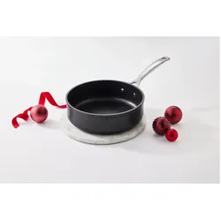 Le Creuset 51110240010002 Aluminium-Antihaft Sautépfanne 24cm, Anthrazit/Silber, Pfanne + Kochtopf