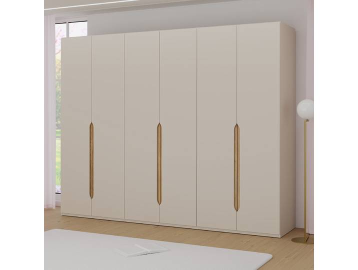 Armoire à portes battantes 266cm Beige/Marron