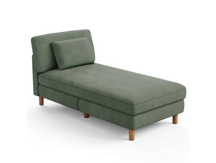 Vesgantti Chaise Lounge Sofa, gepolstertes schlafsessel mit Kissen, Schlafsofa perfekt für Wohnzimmer, Schlafzimmer, Büro, Kleiner Raum, werkzeuglose Montage, 158 * 83 * 84cm