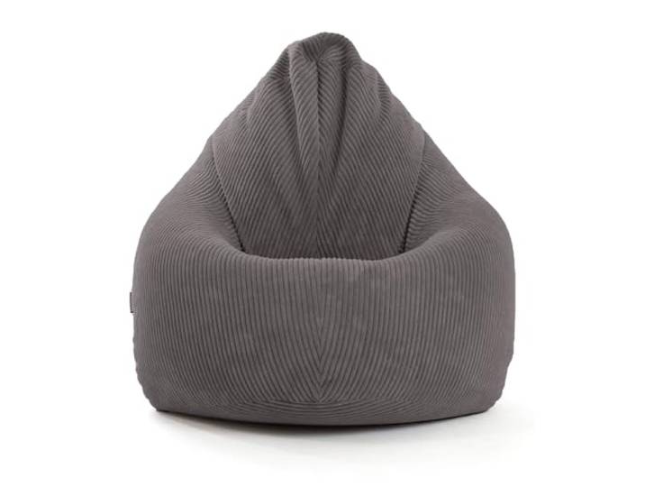 Sitzsack Cord Der Tagträumer Made in Germany EPS-Perlen Füllung Anthrazit mokebo Sessel Indoor Bean Bag , Bodenkissen für Kinder & Erwachsene, Sitzkissen, Liegekissen, Relaxliege für drinnen