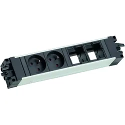 Bachmann, Steckdosenleiste, STEP ALU - Steckdosenleiste - Eingabe, Eingang GST18 (2x, CEE 7/3, CEE 7/5)