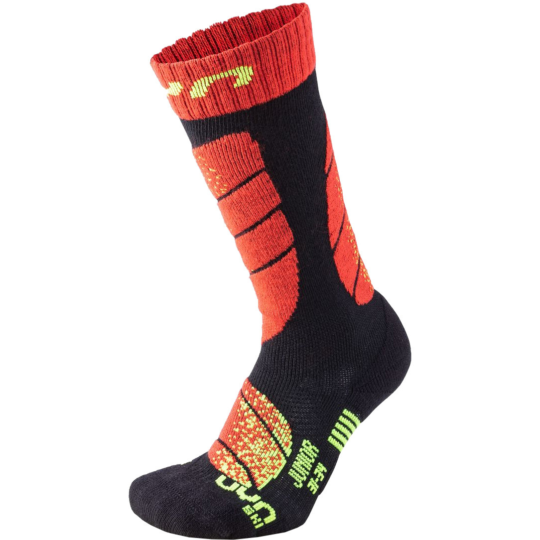 UYN Kinder Skisocken black/red - 31-34