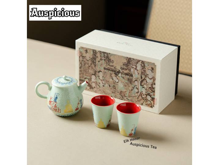 Cangjia – service à thé lumineux vert sans Phasess, ensemble complet élégant pour cérémonie du thé, théière et tasse à thé, service à thé, cadeaux de décoration