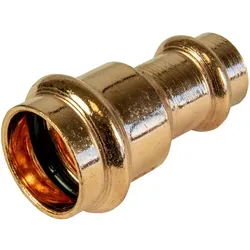 Kupfer Pressfitting, Reduziermuffe - ixi, DVGW, V Kontur (Ausführung: 22 - 18 mm)