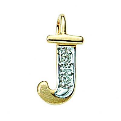 Buchstabenanhänger ADELIA´S "Buchstabenanhänger J 585 Gold ( 14K ) mit Diamant ( 0,02 ct )", gold (silber), Schmuckanhänger, Damen, 0,02 VVS = sehr sehr kleine Einschlüsse mit Diamant, Gold