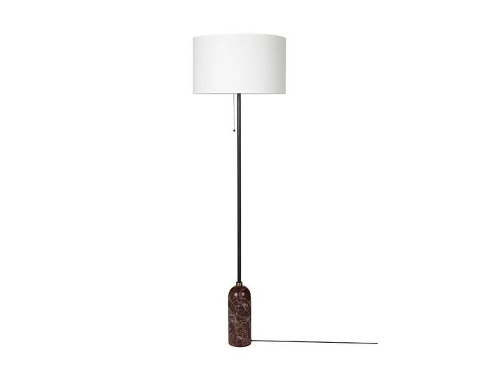 GUBI Lampadaire Gravity Maroon marble-white
