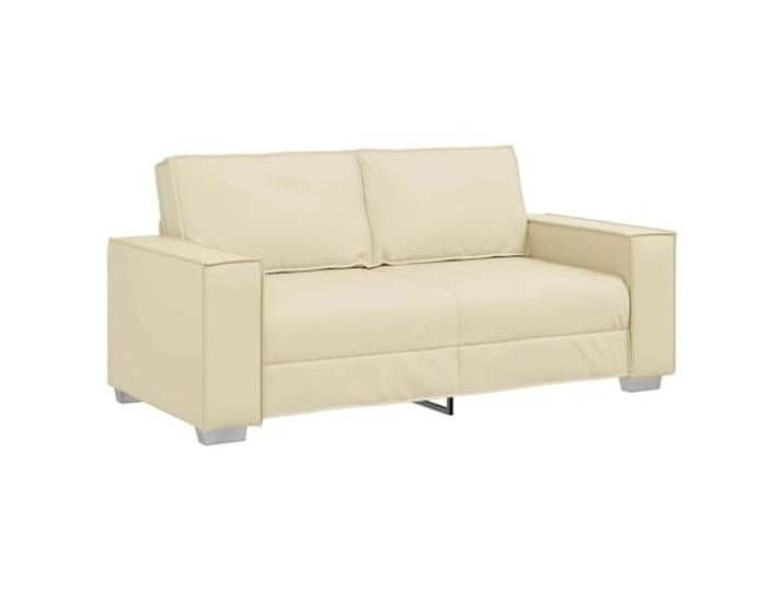 Todiikf Zweisitzer Sofa Creme 180 cm Kunstleder Polstersofa Elegante 2er Couch in Creme mit stabilem Metallrahmen und breiten Armlehnen. Ideal für Wohnzimmer und Gästezimmer.