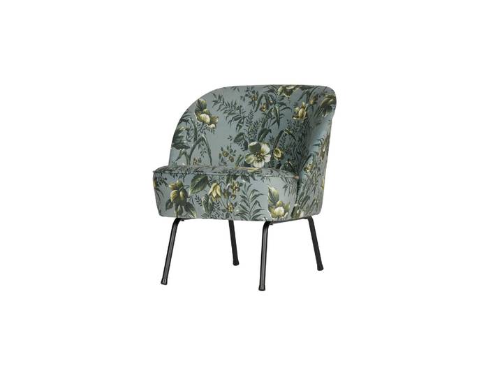 Fauteuil en velours gris Poppy Vogue