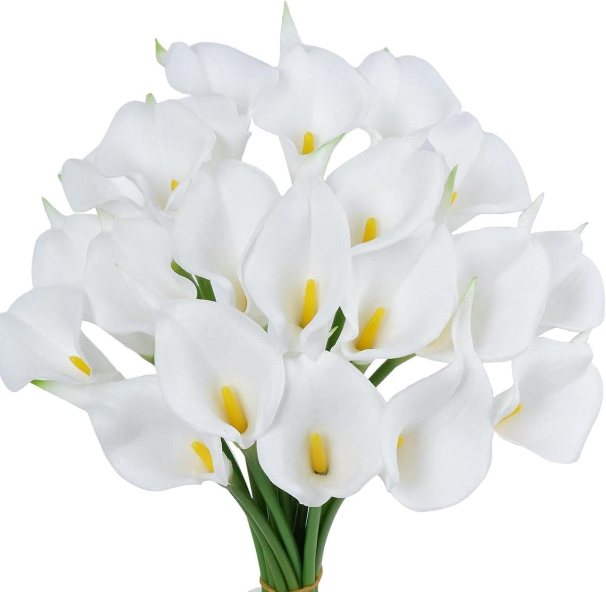 Set van 20 witte kunstbloemen Calla Lelies voor decoratie