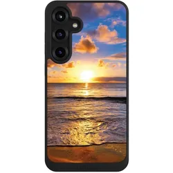 Nivocase Handyhülle für Samsung Galaxy S25+ Hülle NIVOpure Case Schwarz Meer Sonnenuntergang Strand (Samsung Galaxy S25+), Smartphone Hülle, Schwarz