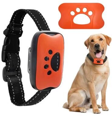 Inspired Finds QuietGuard Rechargeable Ultrasonic Anti Bark Training Collar orange