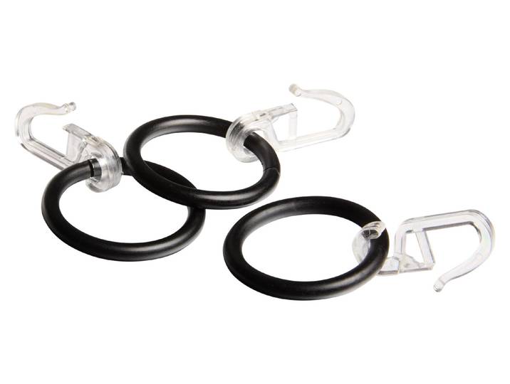 Gardinenringe für Ø27mm Schwarz-Matt