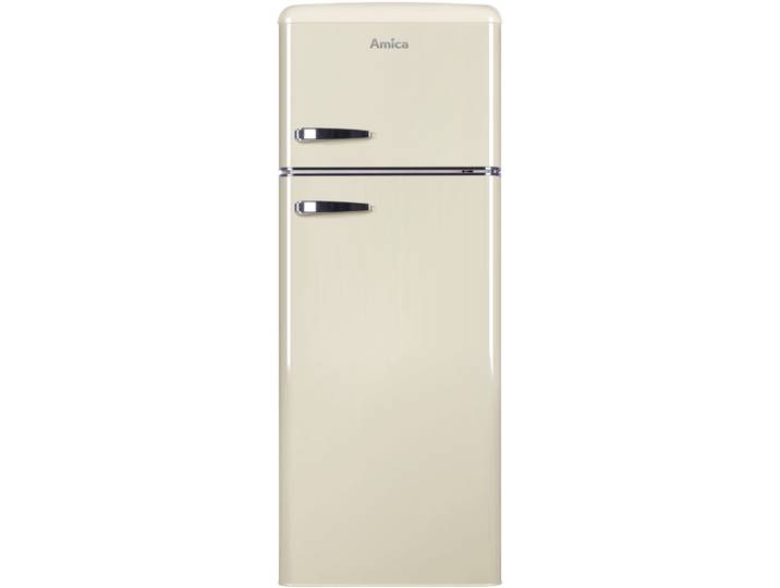 AMICA Kühl-/Gefrierkombination DTR 374 190 R , Energieeffizienz: D, silber (beige), Rechtsanschlag, nicht wechselbar, Kühlschränke, Kühl-/Gefrierkombination