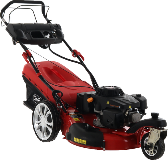 GeoTech Pro S58-3 BMSWGE L225 -Tondeuse à gazon thermique tractée - Roue pivotante - Démarrage électrique
