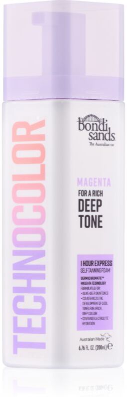Bondi Sands Technocolor Magenta mousse auto-bronzante teinte Deep Rich Tone 200 ml