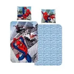 Procos, Kinderbettwäsche, Spiderman Triplet-Bettbezug 140×200 cm, 70×90 cm (200 x 140 cm, 70 x 70 cm)