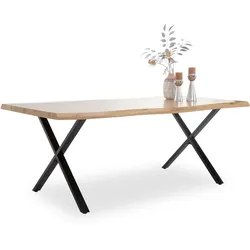 Esstisch KAINOA (LBH 200x100x76 cm) - braun - LBH 200x100x76 cm