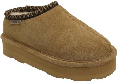 BEARPAW Martis Youth (Girls' Toddler-Youth) Casual Shoes in Coffee, Size 4 Youth M, Leather
