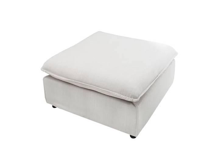 Hussenhocker HEAVEN 100cm - natur - Flachgewebe Taschenfederkern Montiert geliefert, abnehmbarer Bezug, pflegeleichte Oberfläche, Taschenfederkern-Komfort, stabile Konstruktion